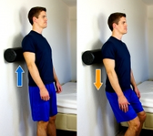 Physio Exercises - Foam Roller Standing Back