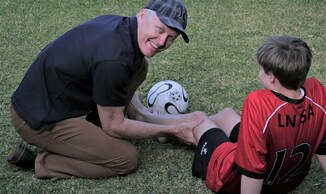 Southwest physio Ben Liston providing sports rehab physiotherapy.